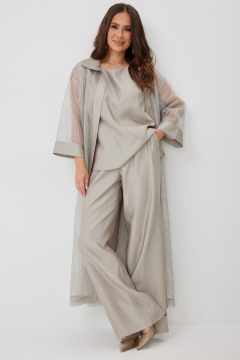 Брюки, кардиган, топ Магия моды 2654 бежево-серый - фото 4