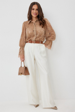 Блуза, брюки Магия моды 2660 карамель+ жемчужный - фото 1
