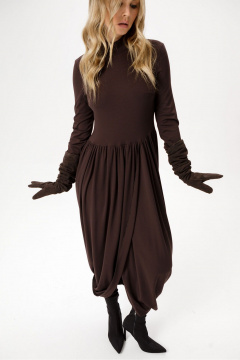 Платье PiRS 6380 коричневый - фото 2