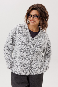 Жакет Anelli 1661 пушистый_лео - фото 2