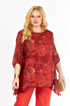 Блуза Элль-стиль 2263/13а красный - фото 4