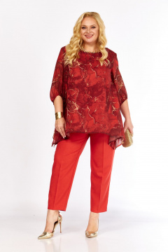Блуза Элль-стиль 2263/13а красный - фото 2