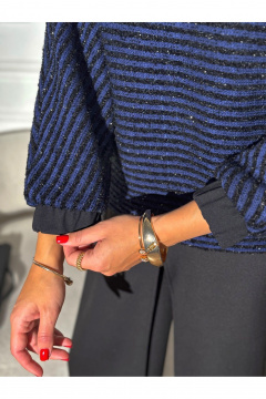 Брюки, джемпер Dilana VIP 2124 синий/черный - фото 3