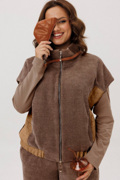 Брюки, джемпер, жилет INVITE 6124 коричневый - фото 3