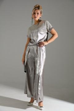 Блуза, брюки LM К180143 бежевый_шиммер - фото 2