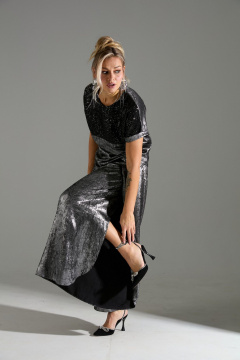 Блуза, брюки LM К180143 серый_шиммер - фото 4