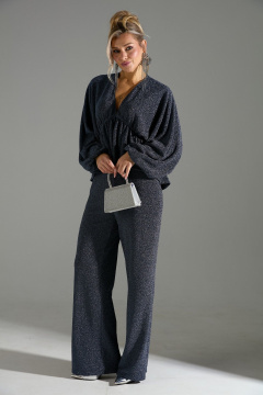 Блуза, брюки LM К4849 синий - фото 1