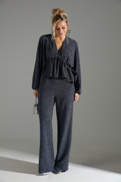 Блуза, брюки LM К4849 синий - фото 4