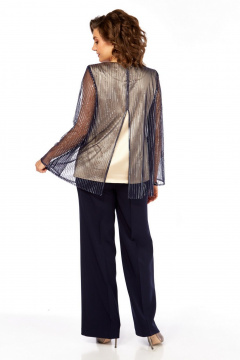 Блуза, брюки Милора-стиль 1407 синий - фото 4