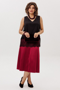 Юбка Anelli 1510 гранатовая_патока - фото 3