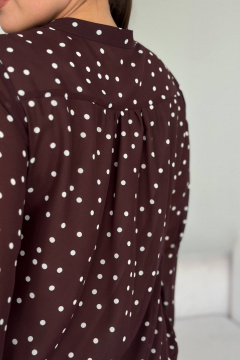 Блуза LindaLux 812 горошек_коричневый - фото 3