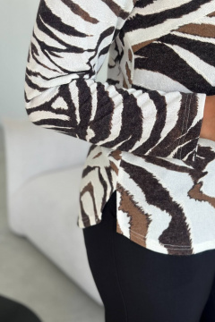 Джемпер LindaLux 1-585 зебра(корич) - фото 5