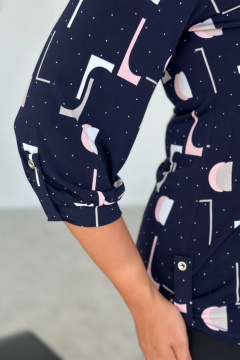 Блуза LindaLux 1-590 синяягео - фото 4