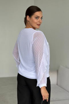 Блуза LindaLux 1-593 белый(воланы) - фото 3