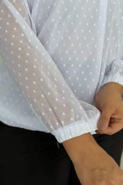 Блуза LindaLux 1-594 белая(пуговки) - фото 5