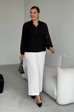 Блуза LindaLux 1-594 черная(пуговки) - фото 3