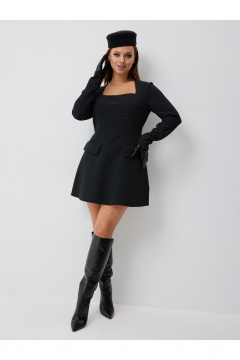 Платье Condra 2431 черный-белый - фото 1