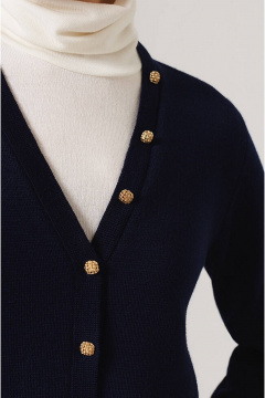 Кардиган Nelva 1900 синий - фото 4