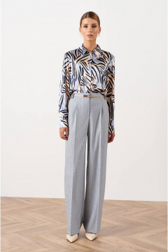 Брюки Nelva 31053 сине-голубой полоска - фото 1