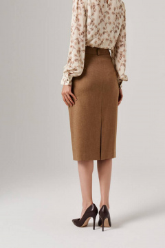 Юбка Nelva 4845 кофейно-бежевый - фото 5