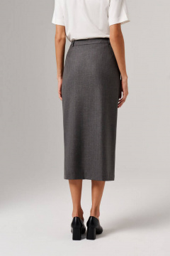 Юбка Nelva 4863 темно-серый полоска - фото 4