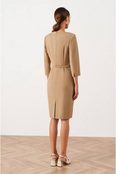 Платье Nelva 51542 бежевый - фото 4