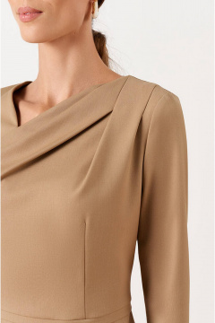 Платье Nelva 51542 бежевый - фото 3