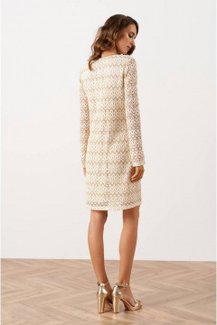 Платье Nelva 51564 сливочно-золотистый - фото 5
