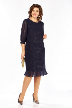 Платье Karina deLux M-1409 темно-синий - фото 3