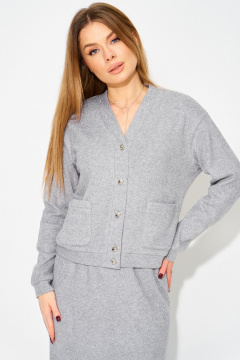 Джемпер, юбка Laikony L-283 серый - фото 4