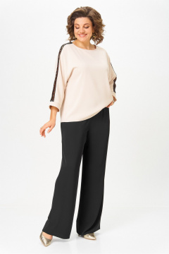 Блуза, брюки Rumoda 2275_дл_бежевый-черный - фото 4