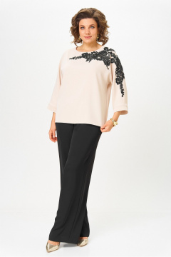 Блуза, брюки Rumoda 2278_дл_бежевый-черный - фото 4
