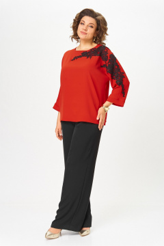 Блуза, брюки Rumoda 2278_дл_красный-черный - фото 3