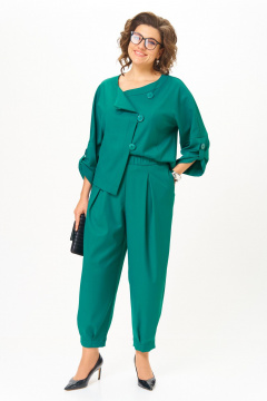 Брюки, жакет Michel chic 1436/1 изумрудный - фото 4