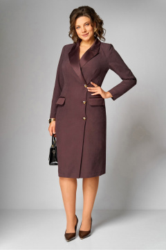 Платье Орхидея 1626-1 темно-бордовый - фото 5