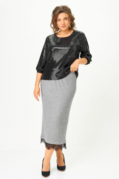 Блуза Andina city 3017-25 черный - фото 2