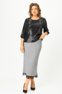 Блуза Andina city 3017-25 черный - фото 1