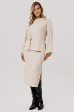 Джемпер, юбка Faufilure C1582 бежевый - фото 1