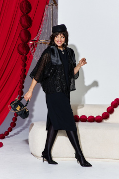 Жакет, платье Vittoria Queen 26333 черный - фото 3