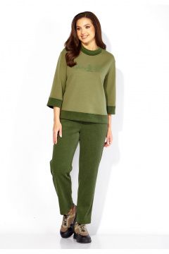 Брюки, джемпер TAiER 1381 олива - фото 1