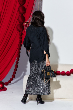 Блуза, юбка Vittoria Queen 27313 черно-серебристый - фото 5