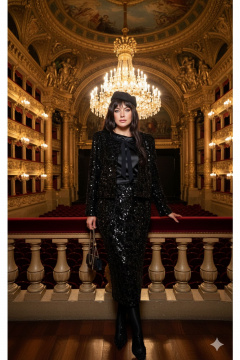 Блуза, жакет, юбка Vittoria Queen 27593 черный - фото 3