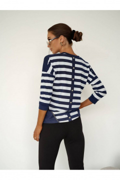 Блуза Nika.PL 0203102 темно-синий - фото 2