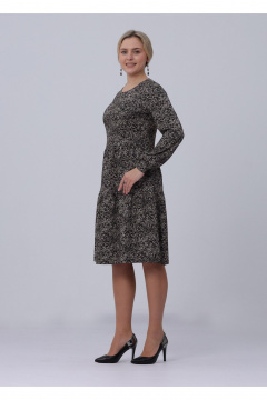 Платье Полинушка 669/3 бежевые цветы - фото 2