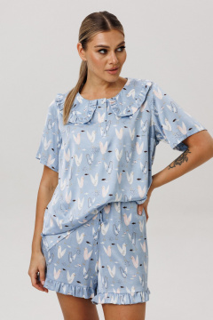 Блуза, шорты Anelli 1749 небесный_зефир - фото 1