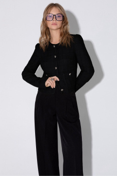 Костюм-двойка из шанель с широкими брюками палаццо PiRS 5410 черный - фото 3