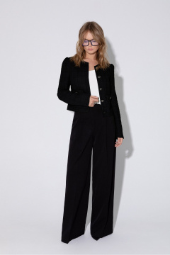 Костюм-двойка из шанель с широкими брюками палаццо PiRS 5410 черный - фото 2