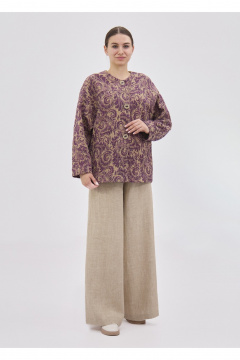 Жакет Полинушка 709 жёлто-фиолетовый_огурчик - фото 2