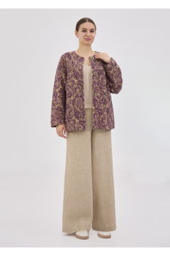 Жакет Полинушка 709 жёлто-фиолетовый_огурчик - фото 1