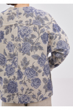 Жакет Полинушка 709лх синие розочки - фото 4